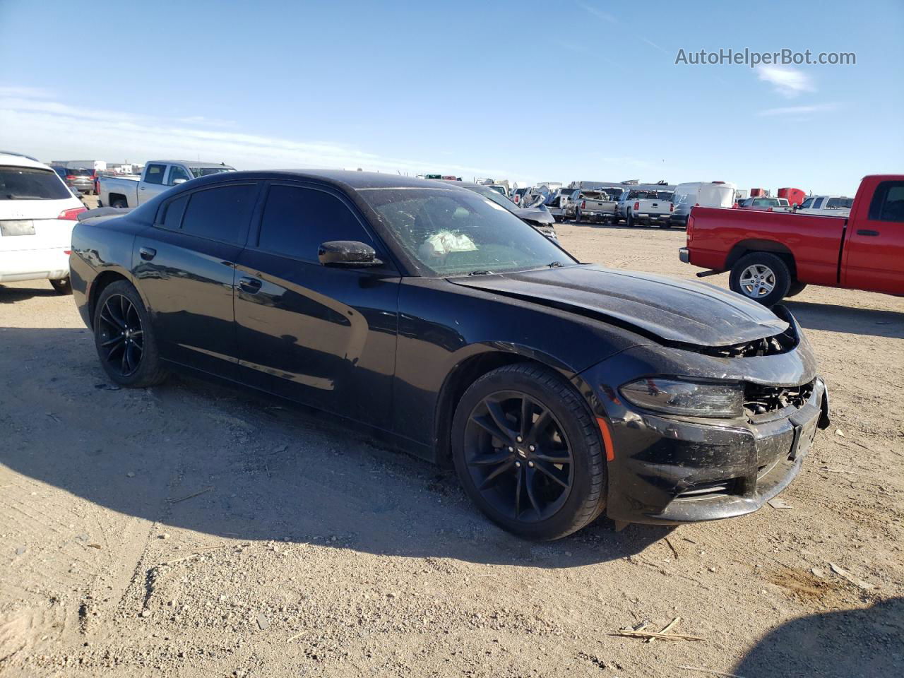 2018 Dodge Charger Sxt Black vin: 2C3CDXBG1JH221239