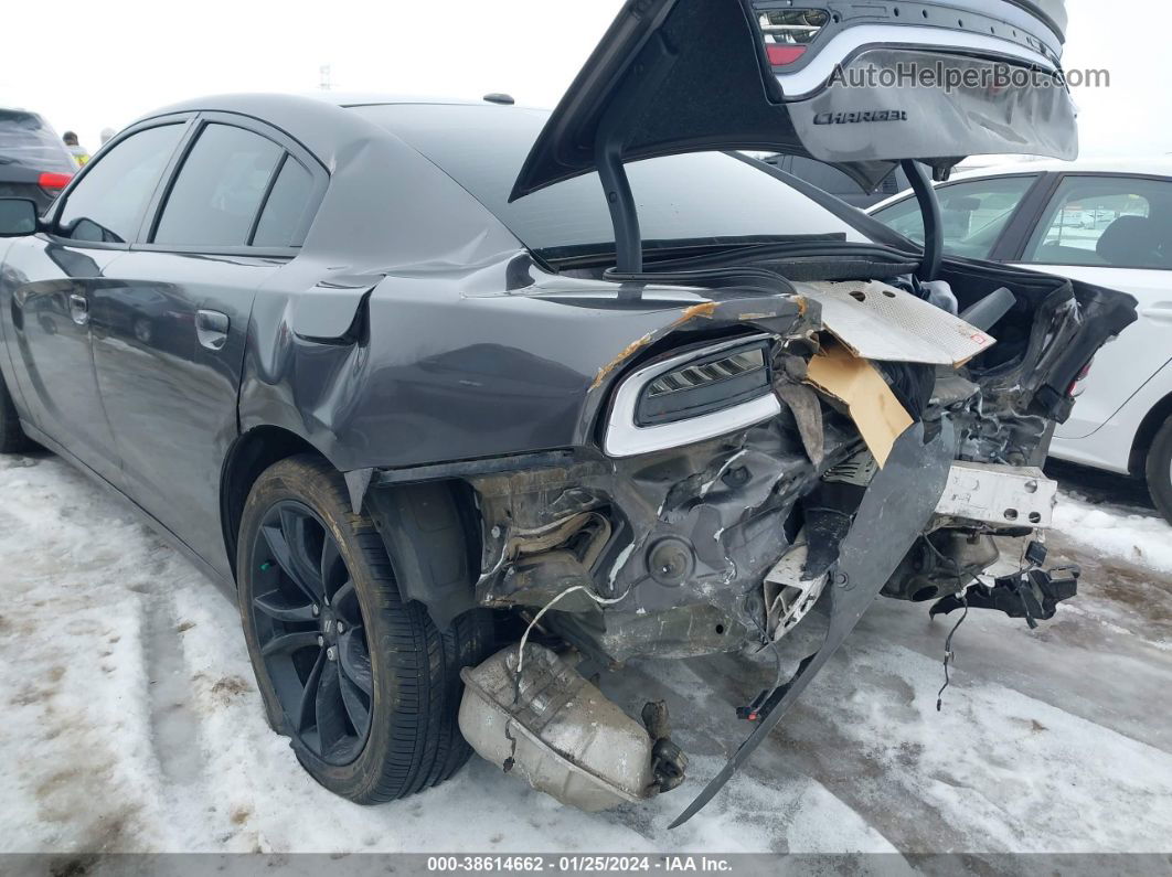 2018 Dodge Charger Sxt Rwd Gray vin: 2C3CDXBG1JH221256