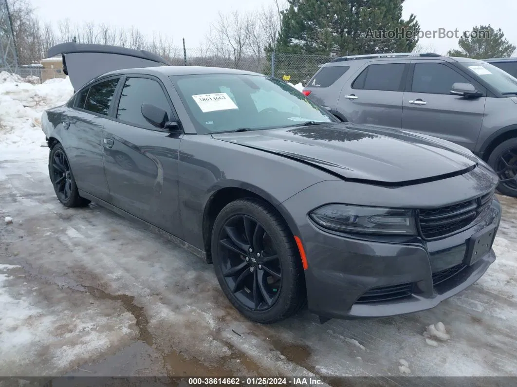 2018 Dodge Charger Sxt Rwd Gray vin: 2C3CDXBG1JH221256