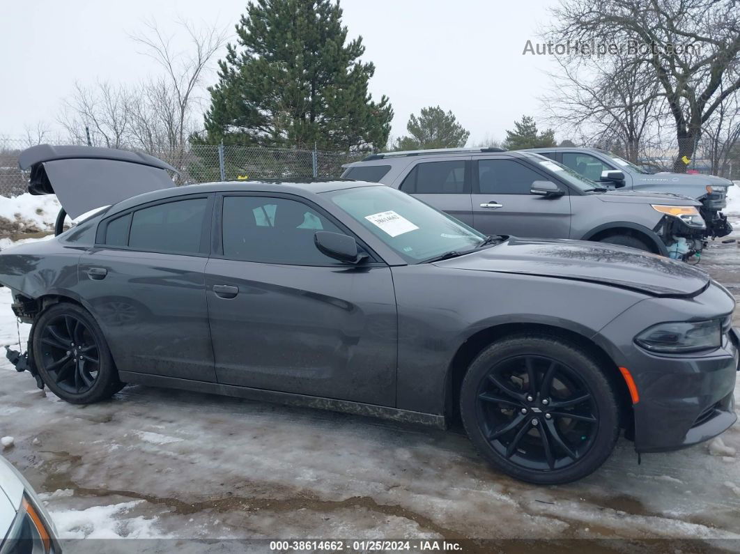 2018 Dodge Charger Sxt Rwd Gray vin: 2C3CDXBG1JH221256