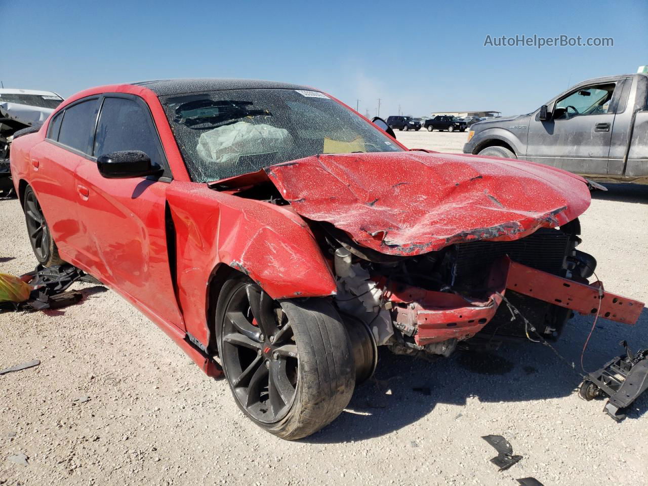 2018 Dodge Charger Sxt Red vin: 2C3CDXBG1JH336553