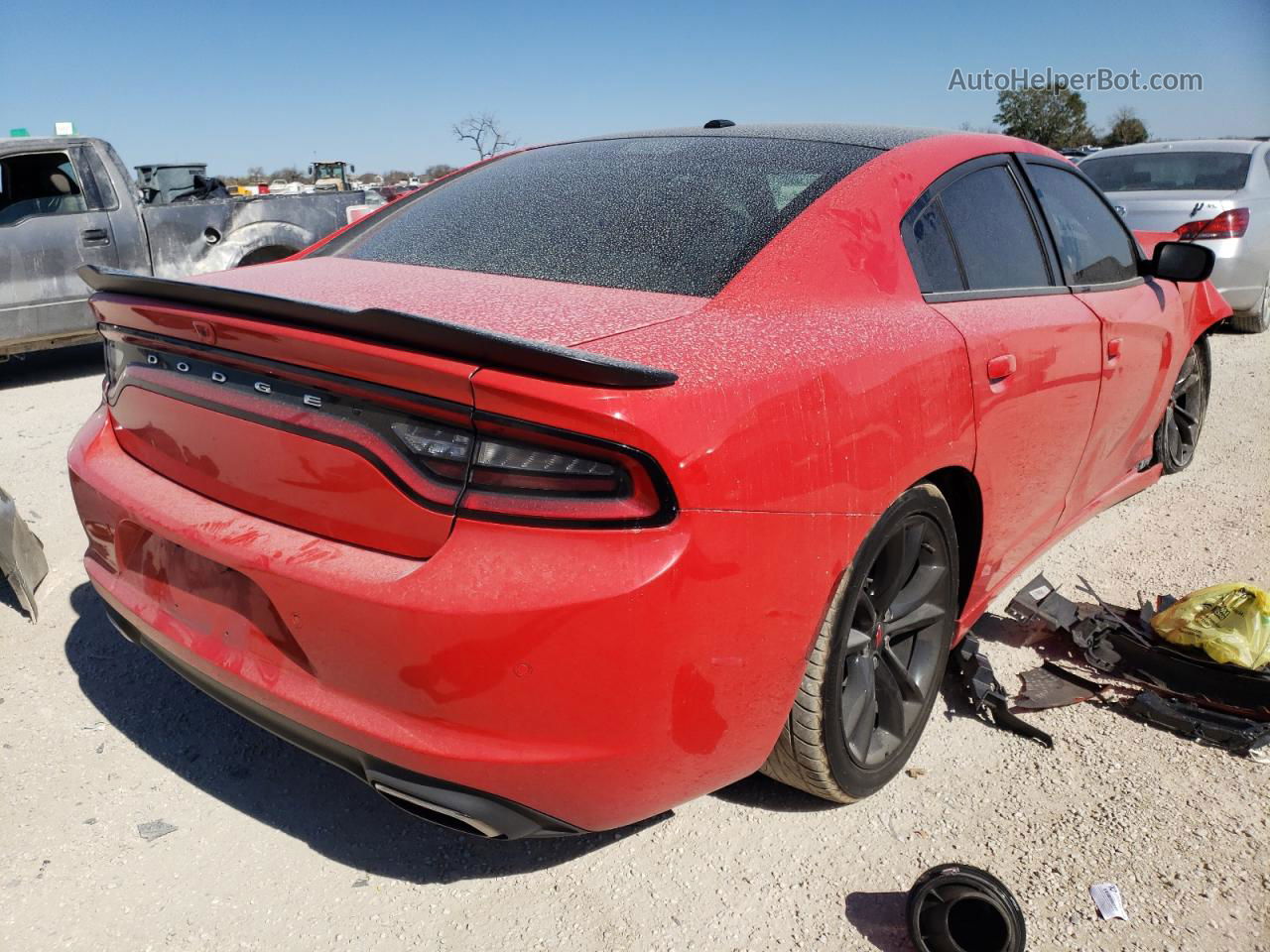 2018 Dodge Charger Sxt Red vin: 2C3CDXBG1JH336553