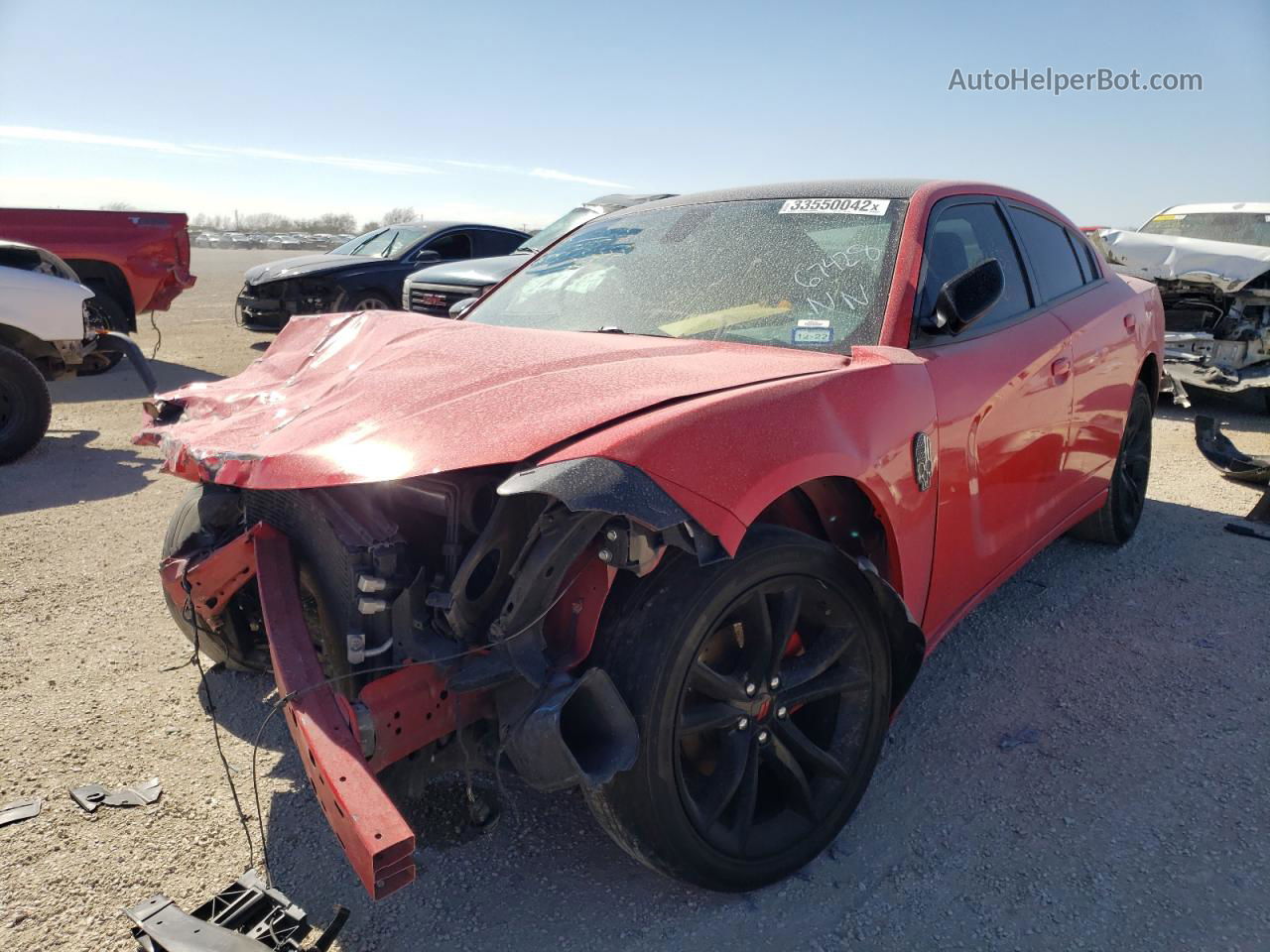 2018 Dodge Charger Sxt Red vin: 2C3CDXBG1JH336553