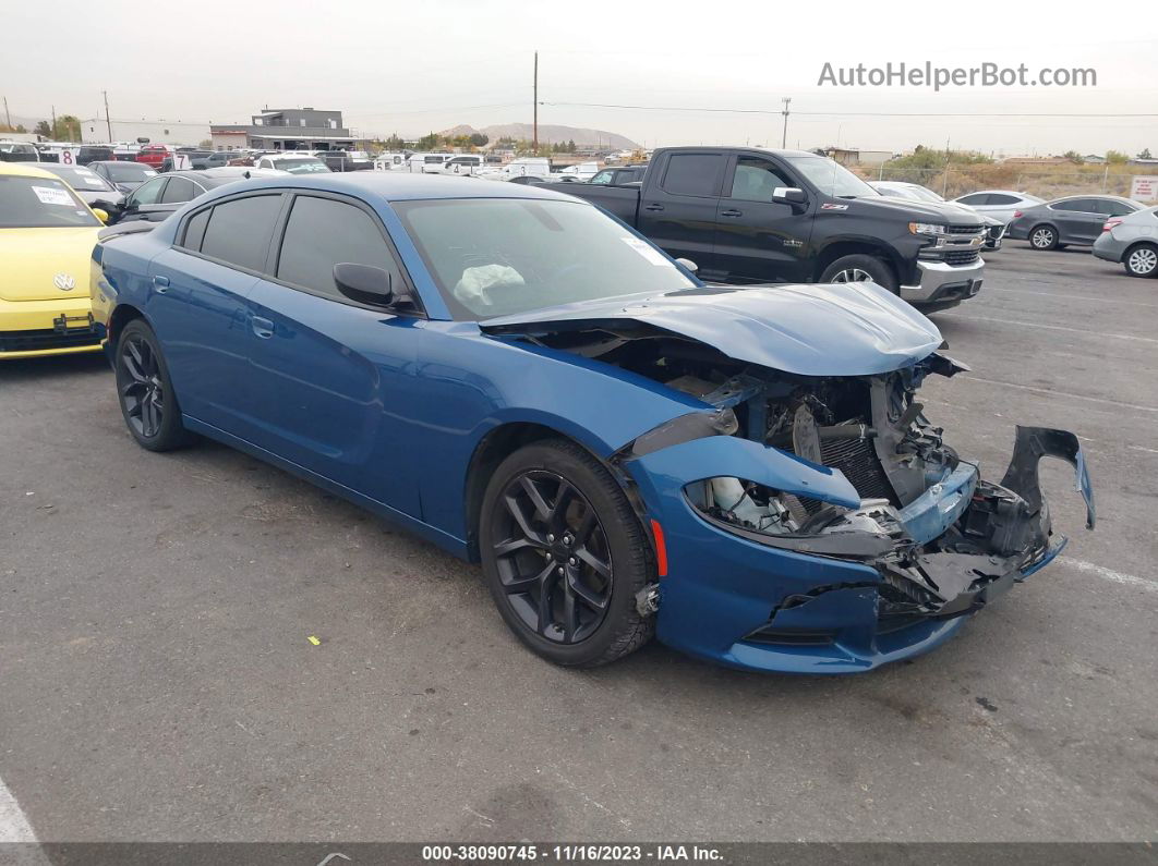 2021 Dodge Charger Sxt Rwd Blue vin: 2C3CDXBG1MH530567