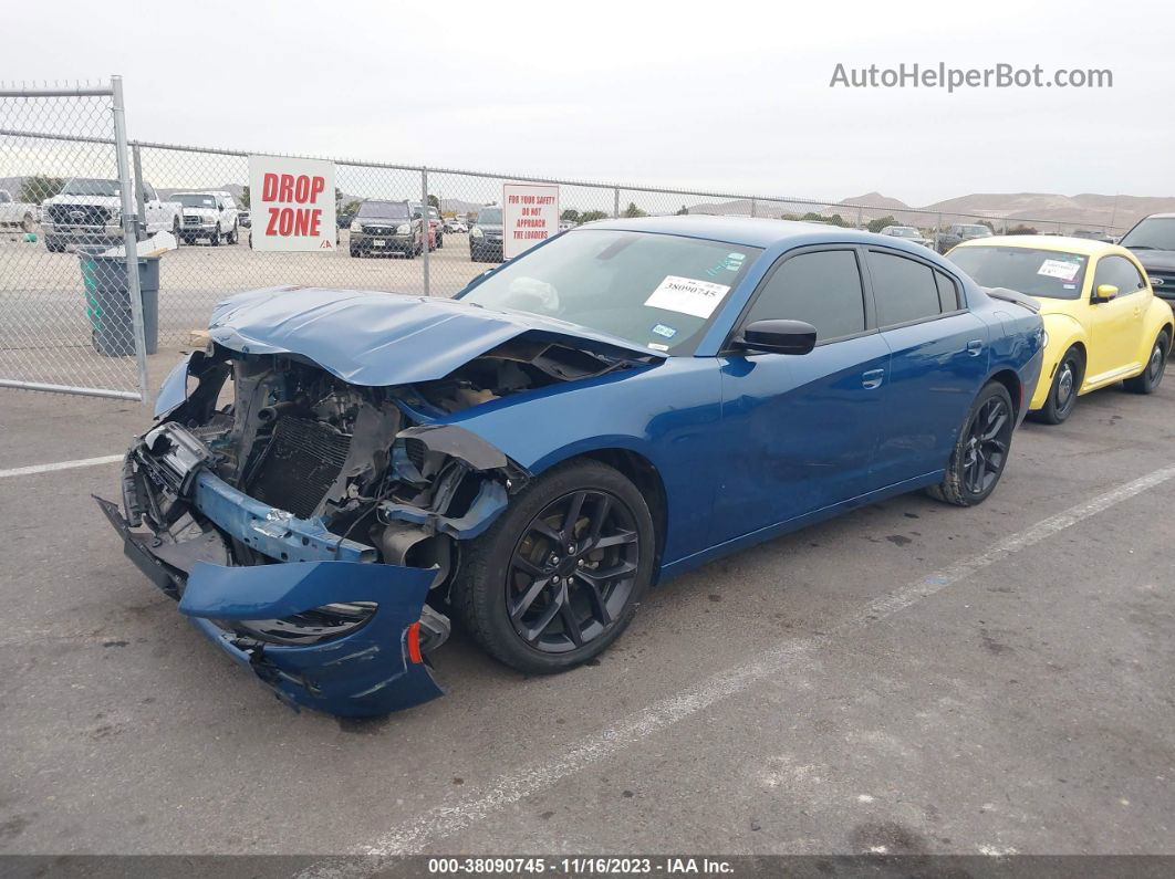 2021 Dodge Charger Sxt Rwd Blue vin: 2C3CDXBG1MH530567