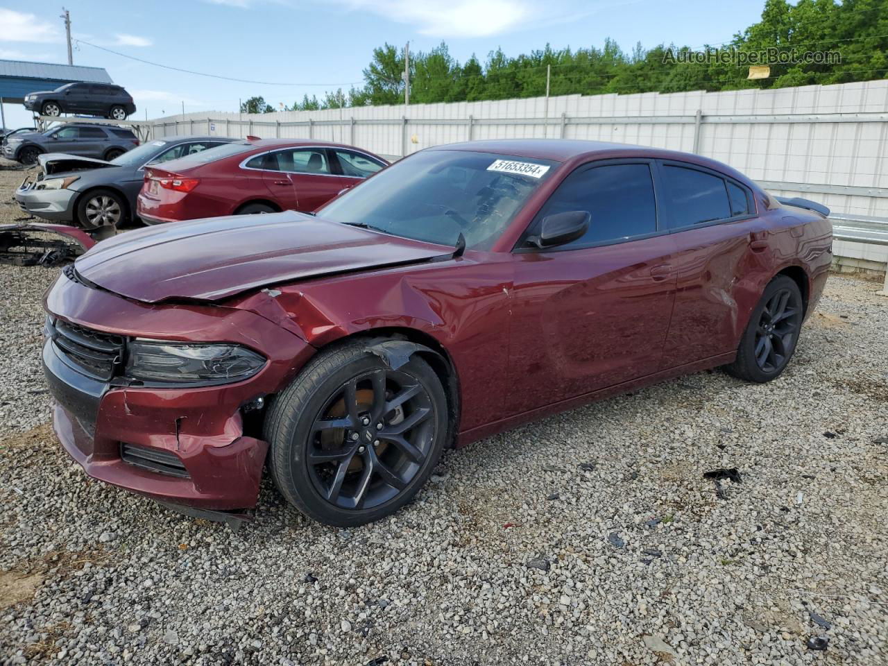 2021 Dodge Charger Sxt Maroon vin: 2C3CDXBG1MH588050