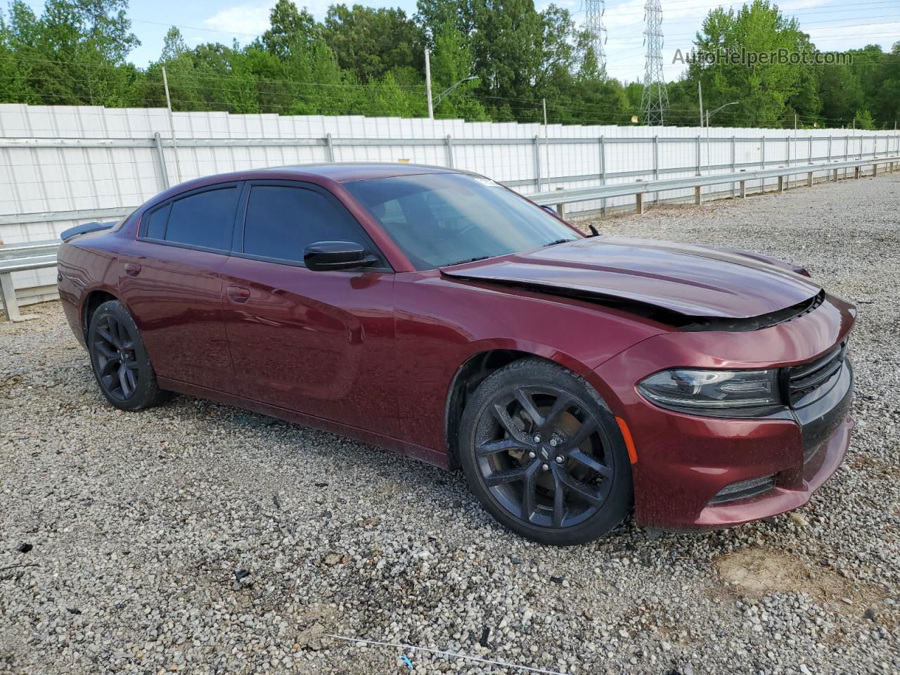 2021 Dodge Charger Sxt Maroon vin: 2C3CDXBG1MH588050