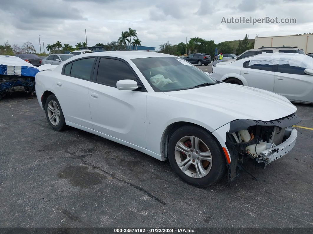 2016 Dodge Charger Se White vin: 2C3CDXBG2GH173257