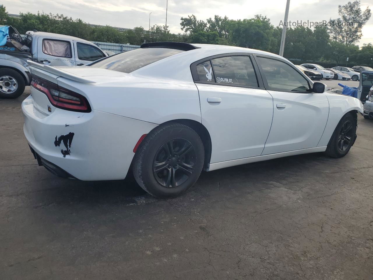 2016 Dodge Charger Se White vin: 2C3CDXBG2GH228208