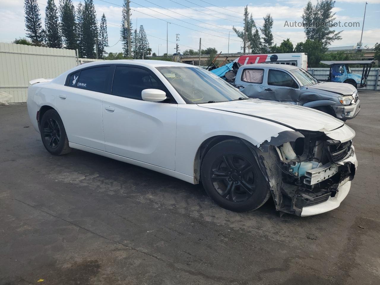 2016 Dodge Charger Se White vin: 2C3CDXBG2GH228208