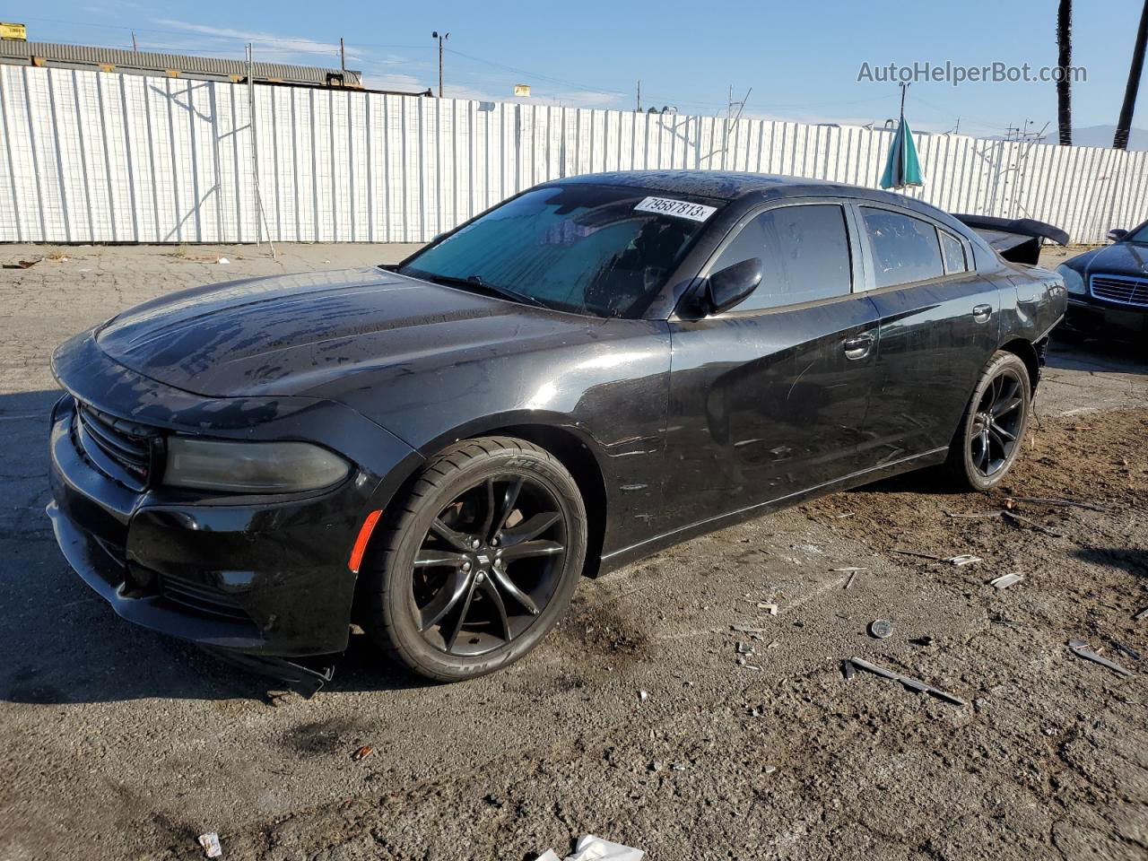 2017 Dodge Charger Se Black vin: 2C3CDXBG2HH503805