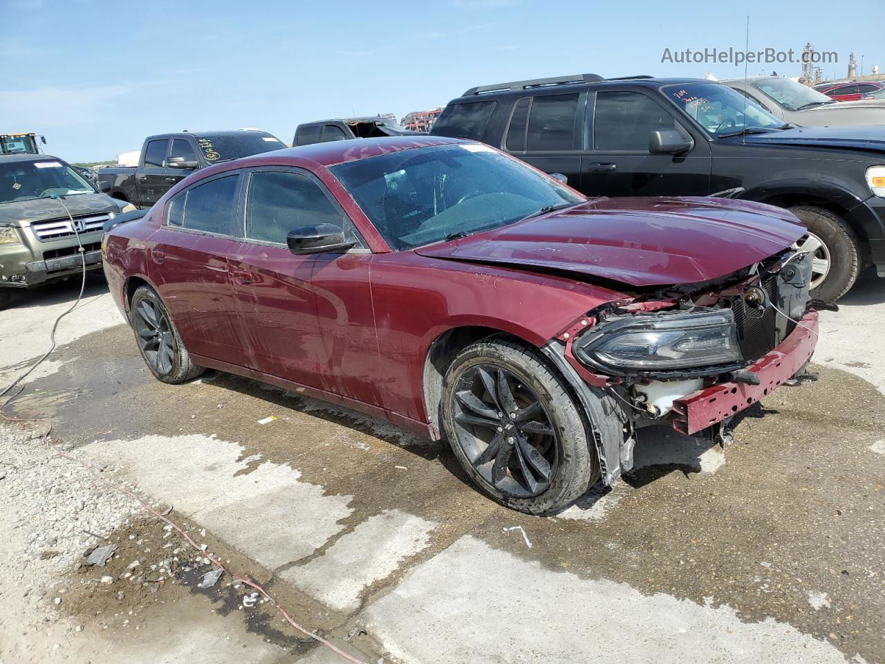 2017 Dodge Charger Se Burgundy vin: 2C3CDXBG2HH510902