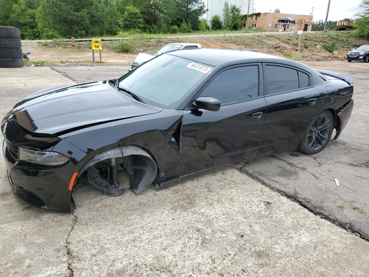 2018 Dodge Charger Sxt Black vin: 2C3CDXBG2JH147779