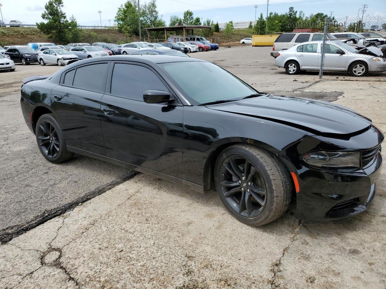 2018 Dodge Charger Sxt Black vin: 2C3CDXBG2JH147779