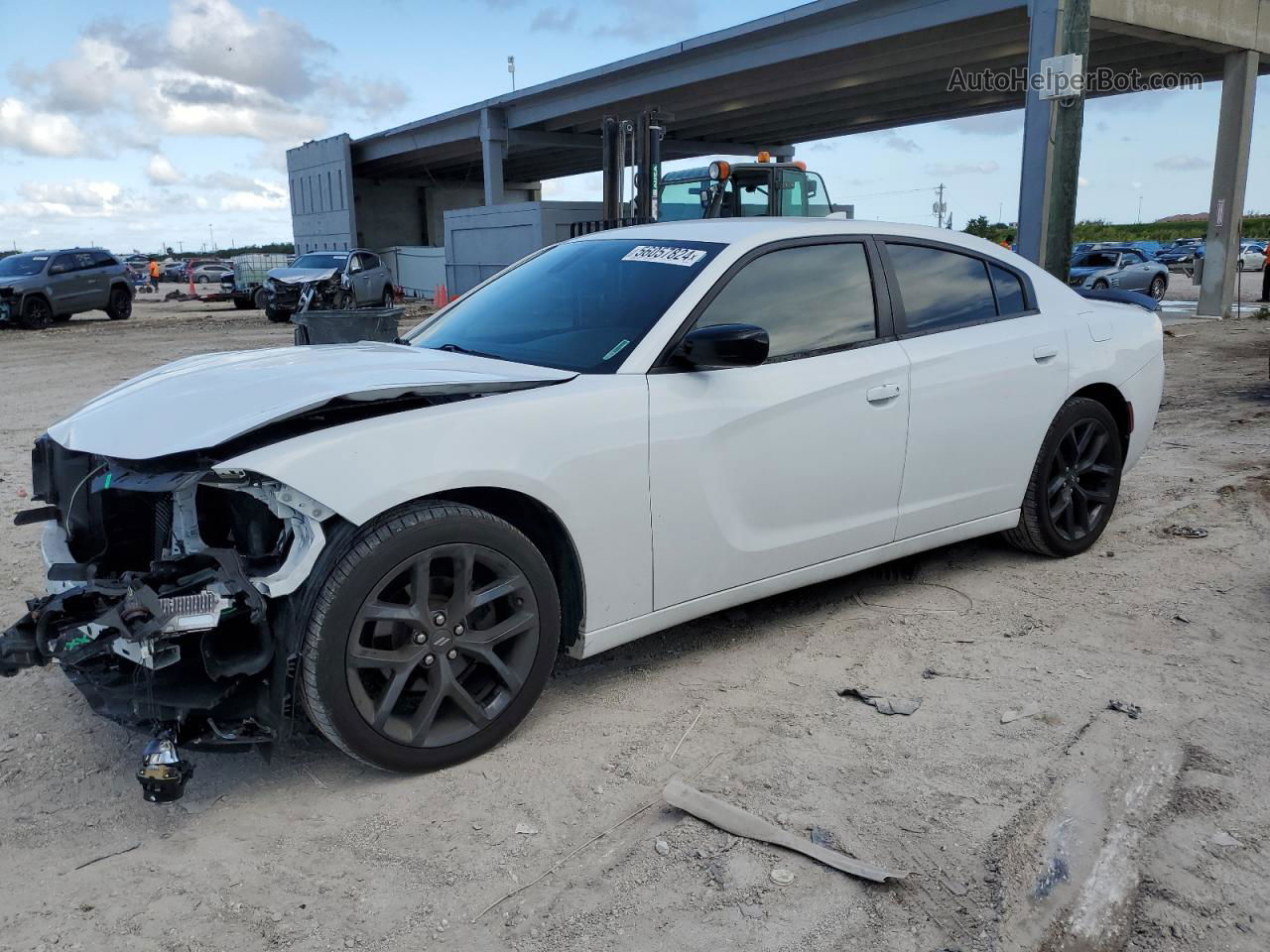 2021 Dodge Charger Sxt White vin: 2C3CDXBG2MH519643