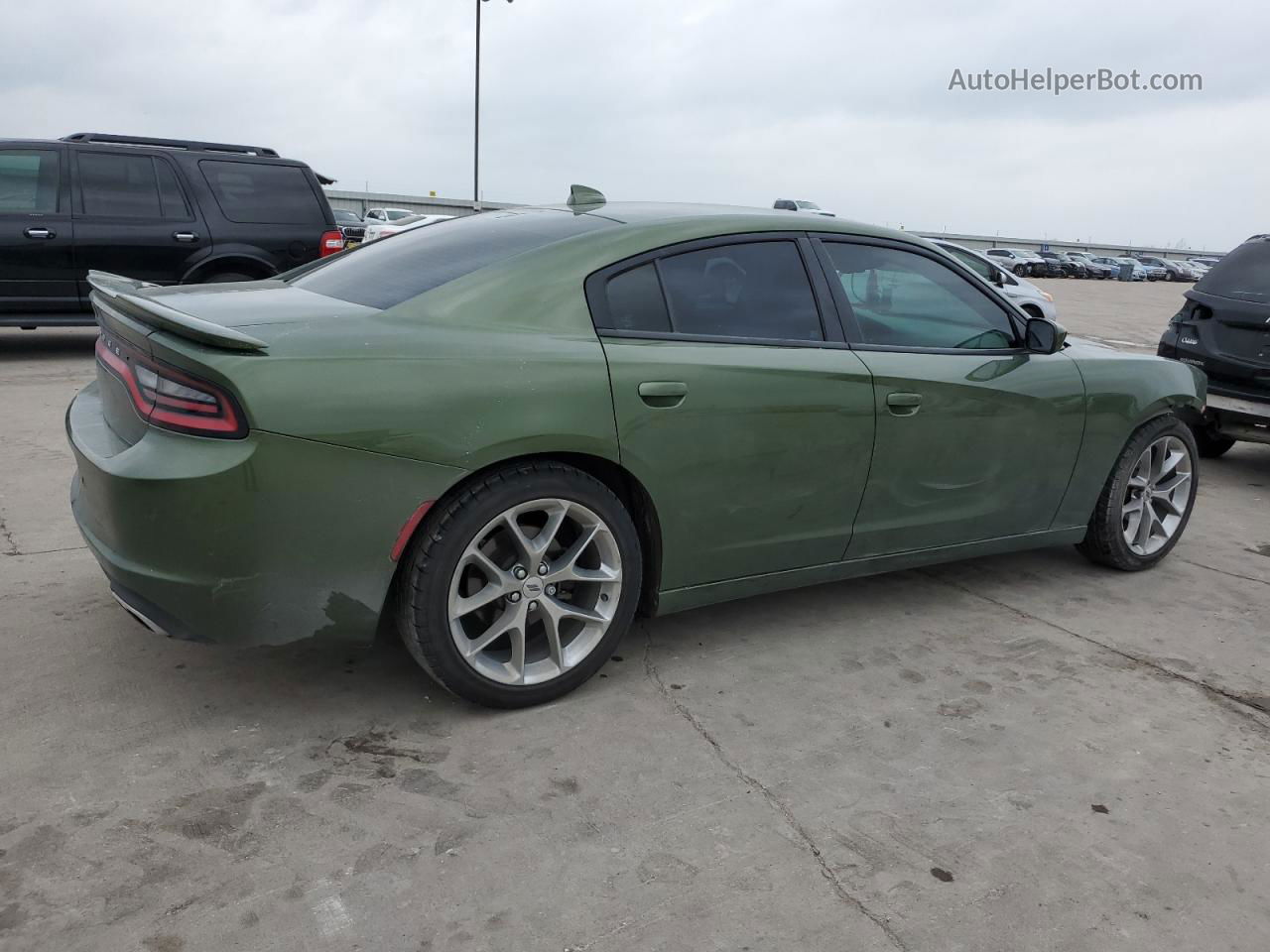 2021 Dodge Charger Sxt Зеленый vin: 2C3CDXBG2MH533994