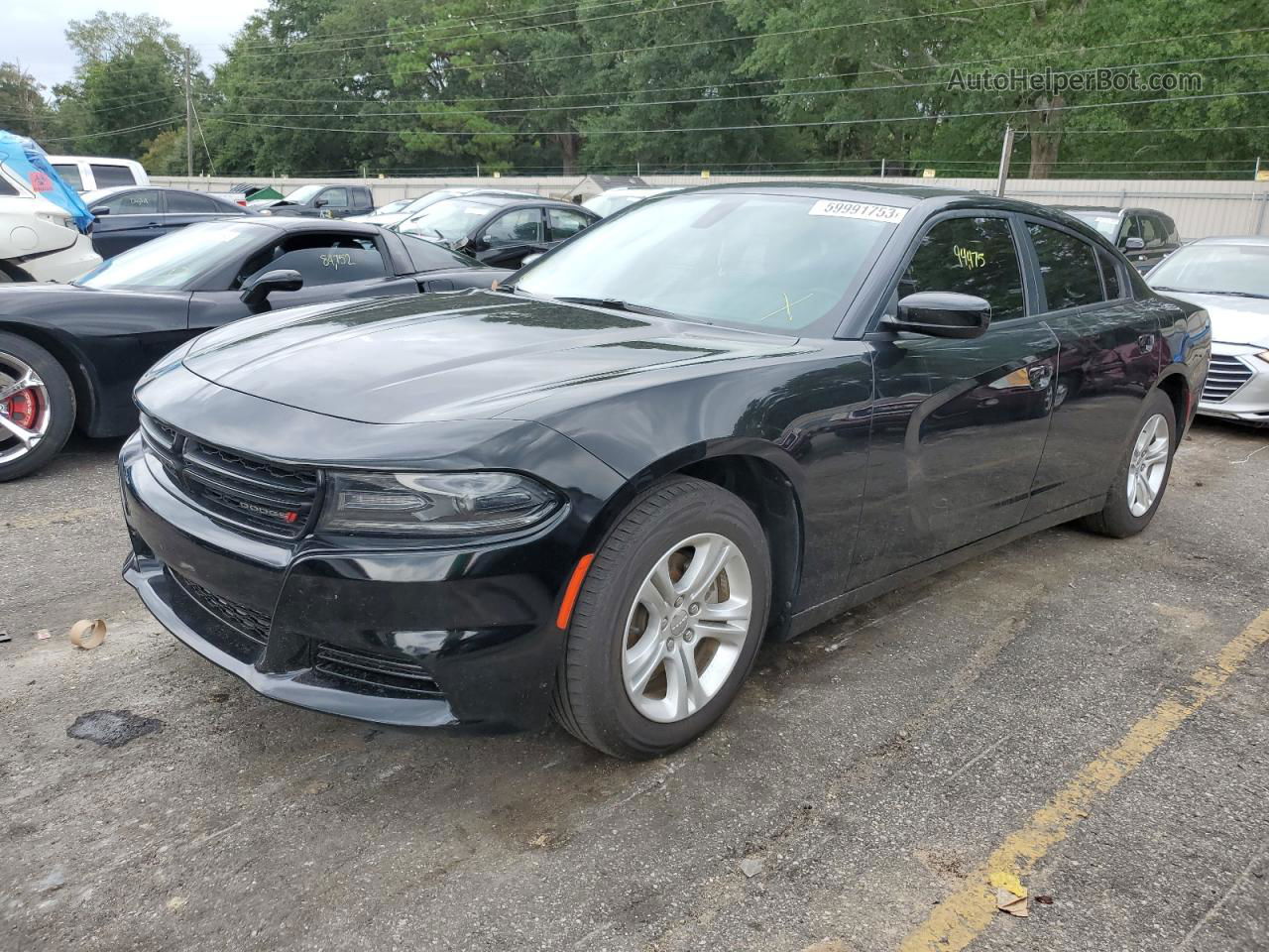 2021 Dodge Charger Sxt Черный vin: 2C3CDXBG2MH584248