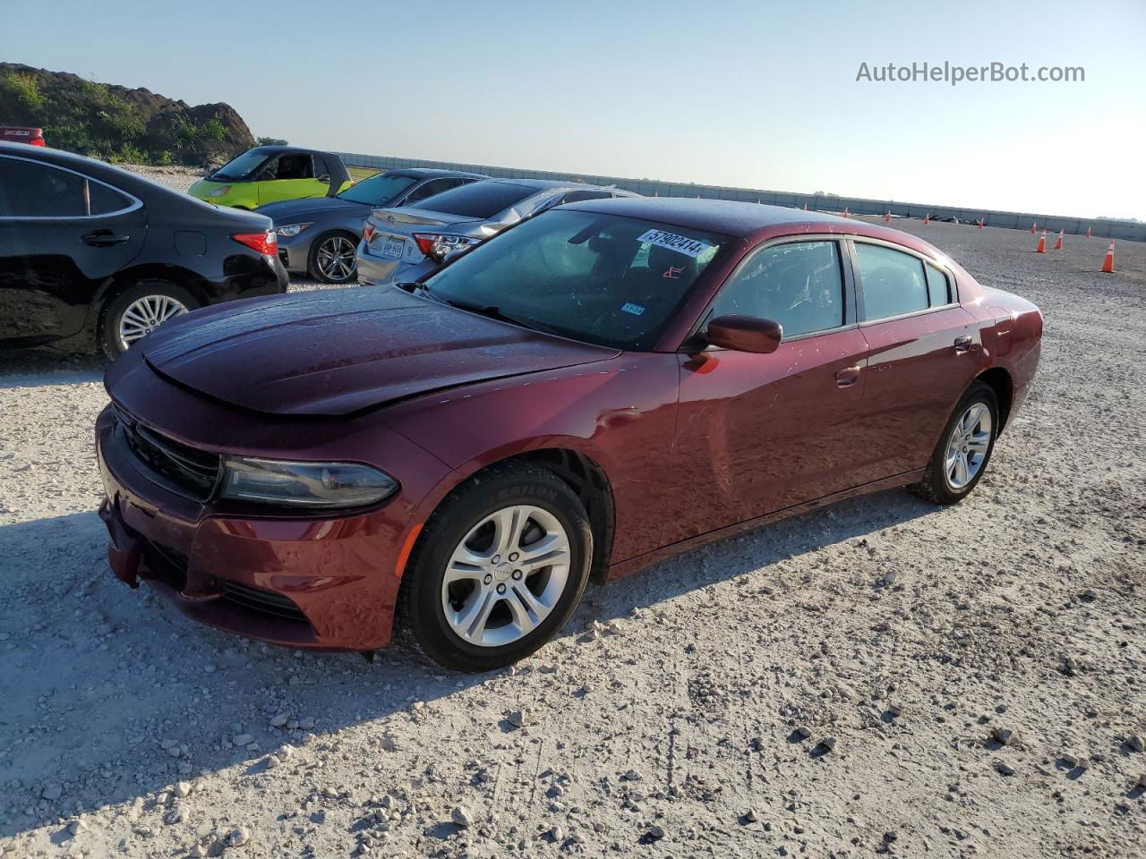 2021 Dodge Charger Sxt Бордовый vin: 2C3CDXBG2MH624764