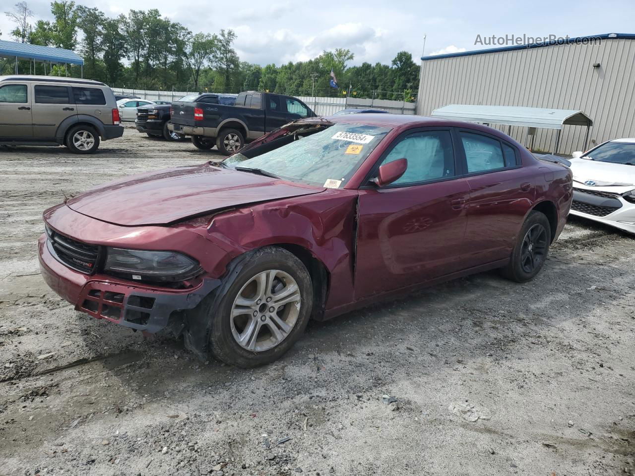 2021 Dodge Charger Sxt Burgundy vin: 2C3CDXBG2MH632301