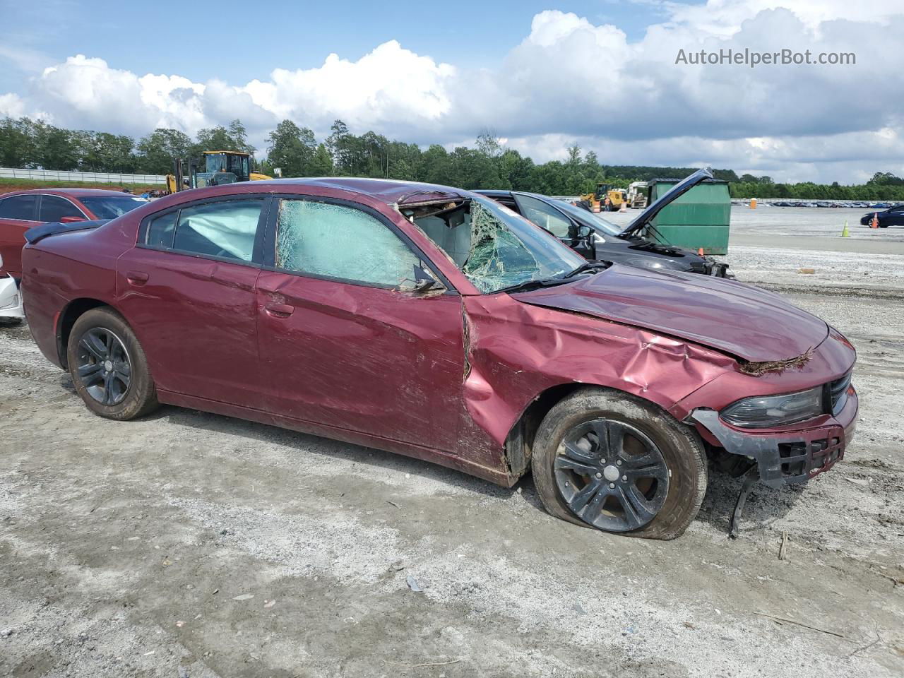 2021 Dodge Charger Sxt Бордовый vin: 2C3CDXBG2MH632301