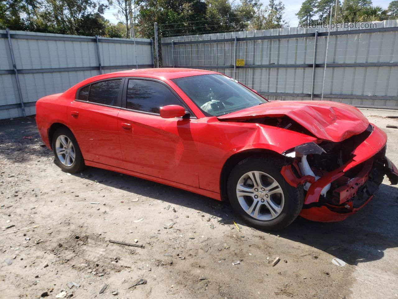 2021 Dodge Charger Sxt Red vin: 2C3CDXBG2MH642844