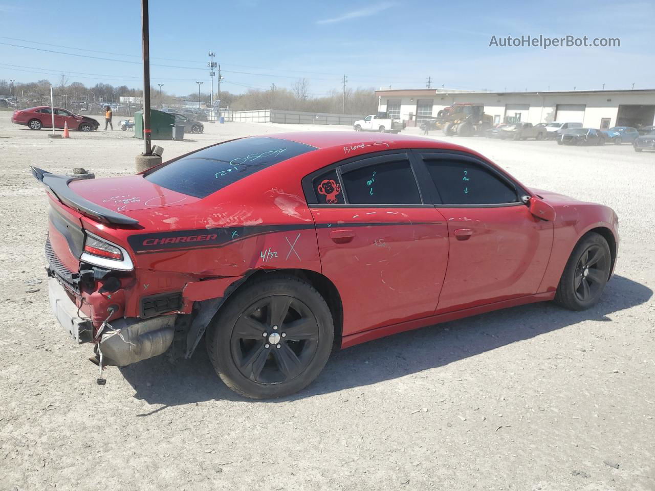 2016 Dodge Charger Se Red vin: 2C3CDXBG3GH194084