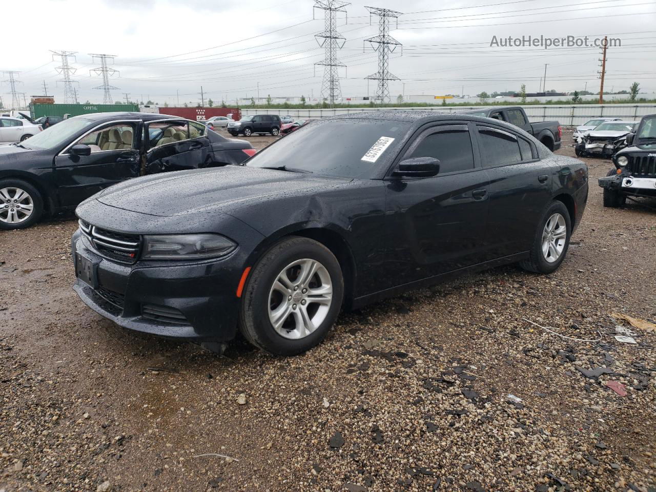 2017 Dodge Charger Se Black vin: 2C3CDXBG3HH518667