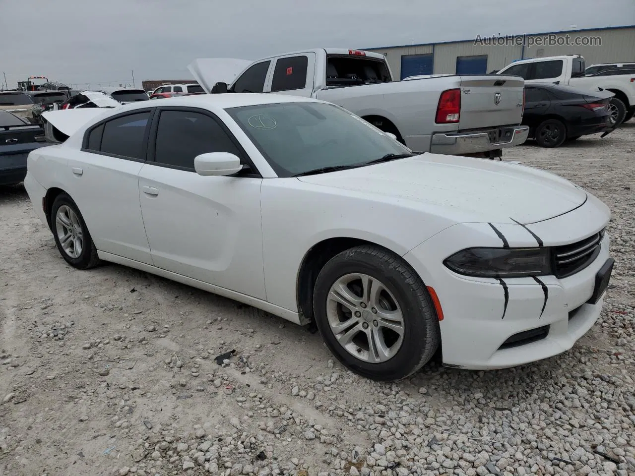 2017 Dodge Charger Se White vin: 2C3CDXBG3HH605338