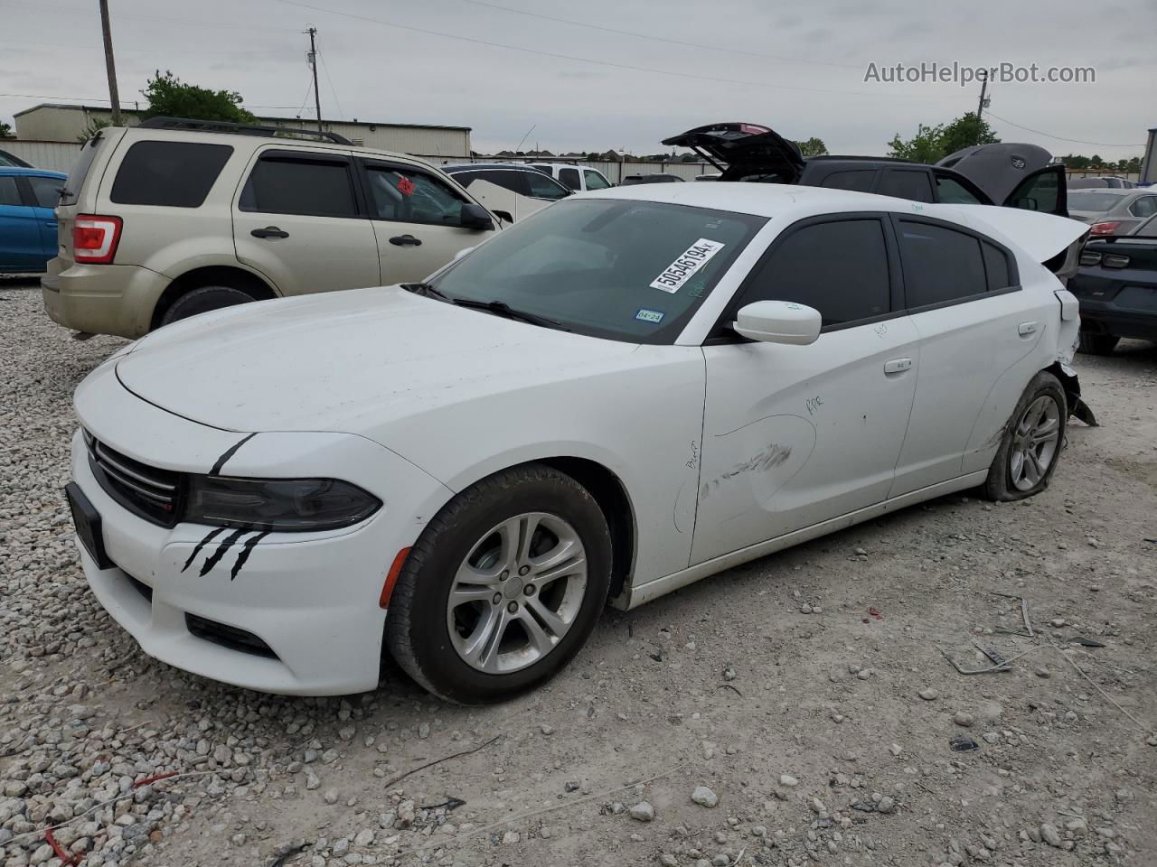 2017 Dodge Charger Se White vin: 2C3CDXBG3HH605338