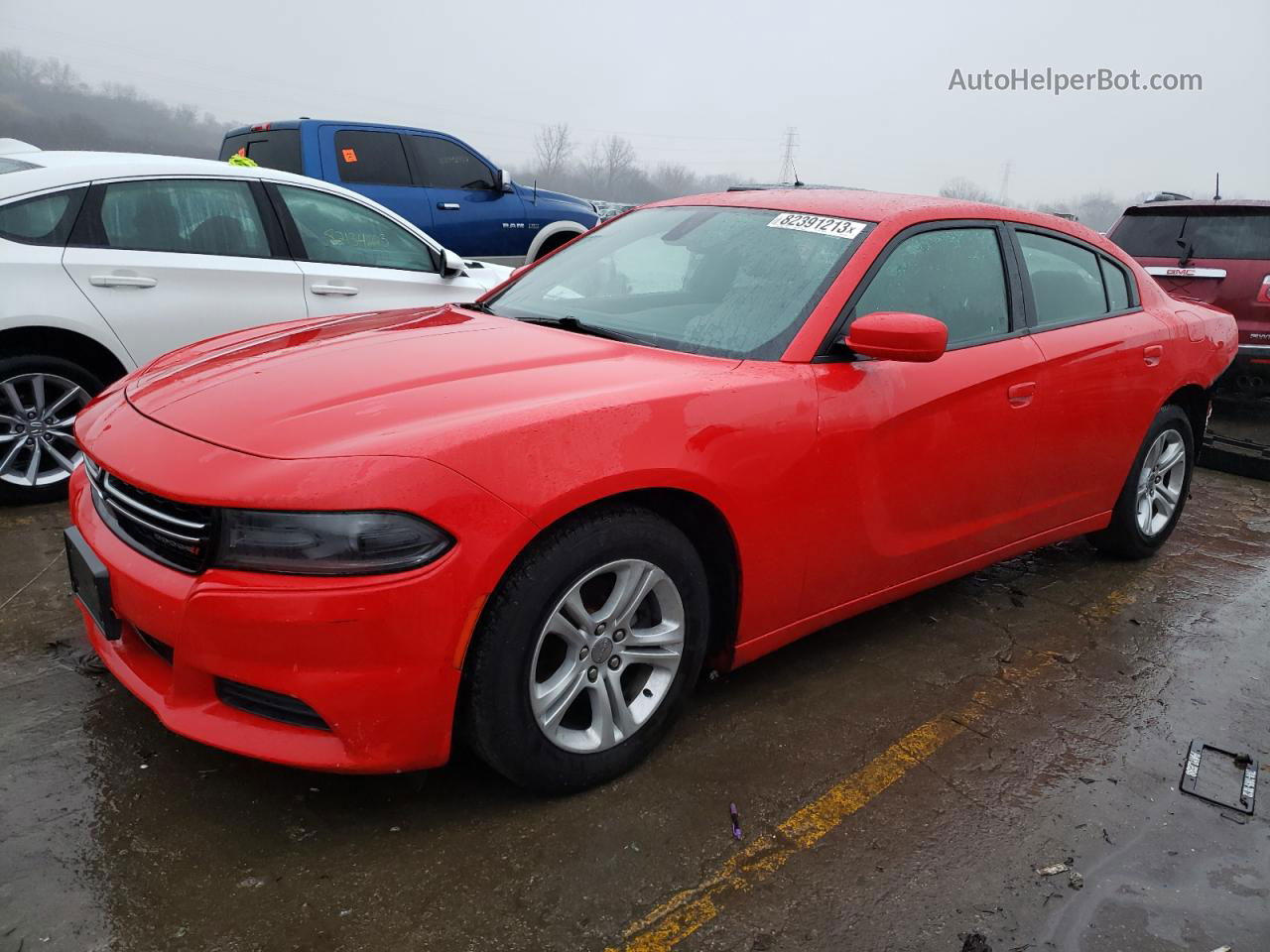 2017 Dodge Charger Se Red vin: 2C3CDXBG3HH660386