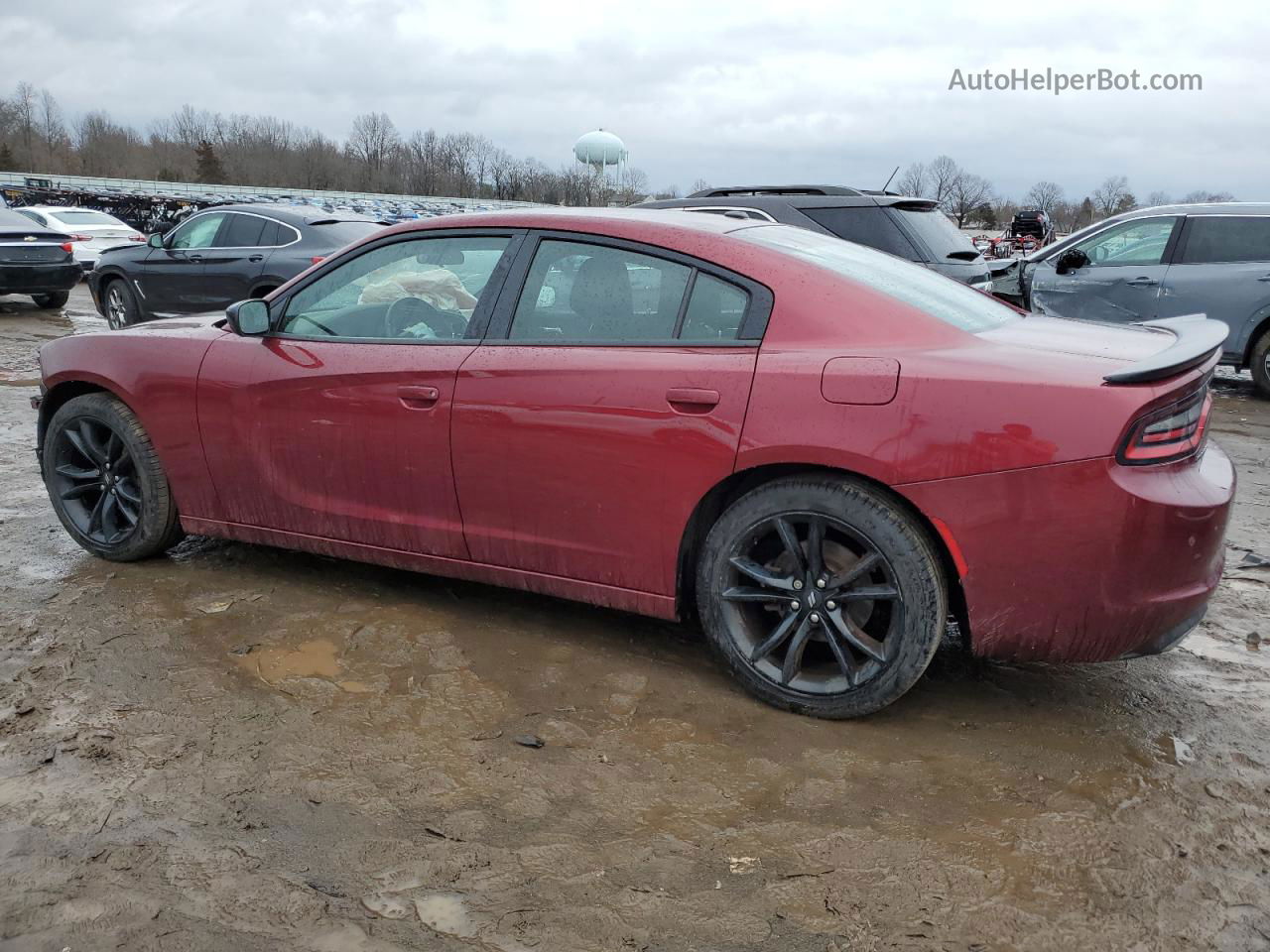 2018 Dodge Charger Sxt Red vin: 2C3CDXBG3JH290143