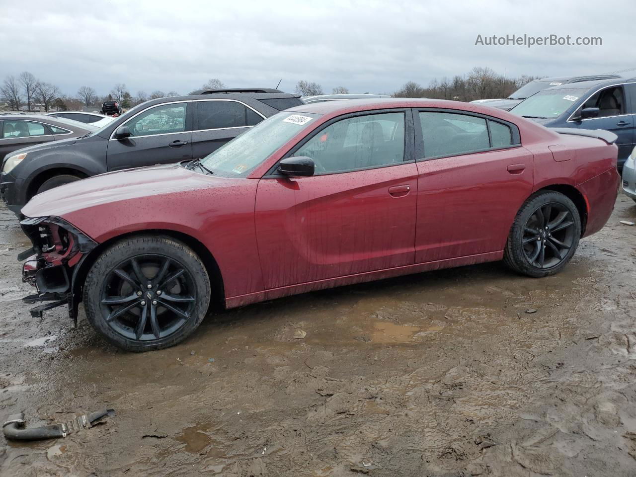 2018 Dodge Charger Sxt Red vin: 2C3CDXBG3JH290143