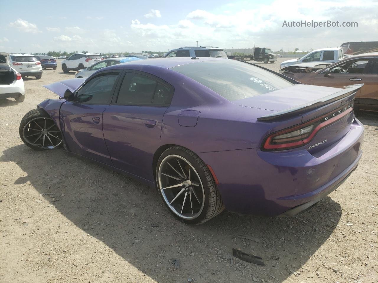 2018 Dodge Charger Sxt Purple vin: 2C3CDXBG3JH290322