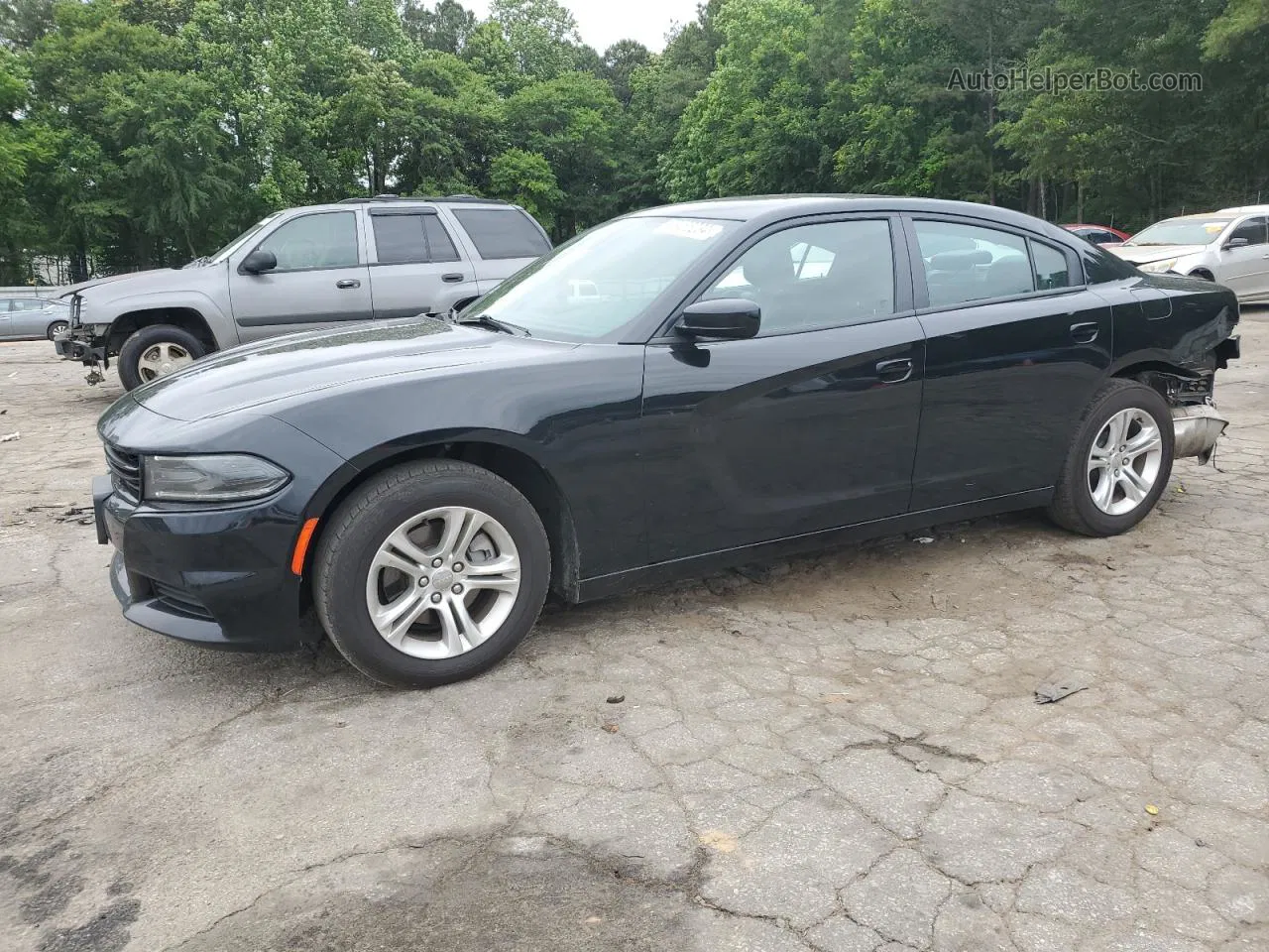 2021 Dodge Charger Sxt Черный vin: 2C3CDXBG3MH624532