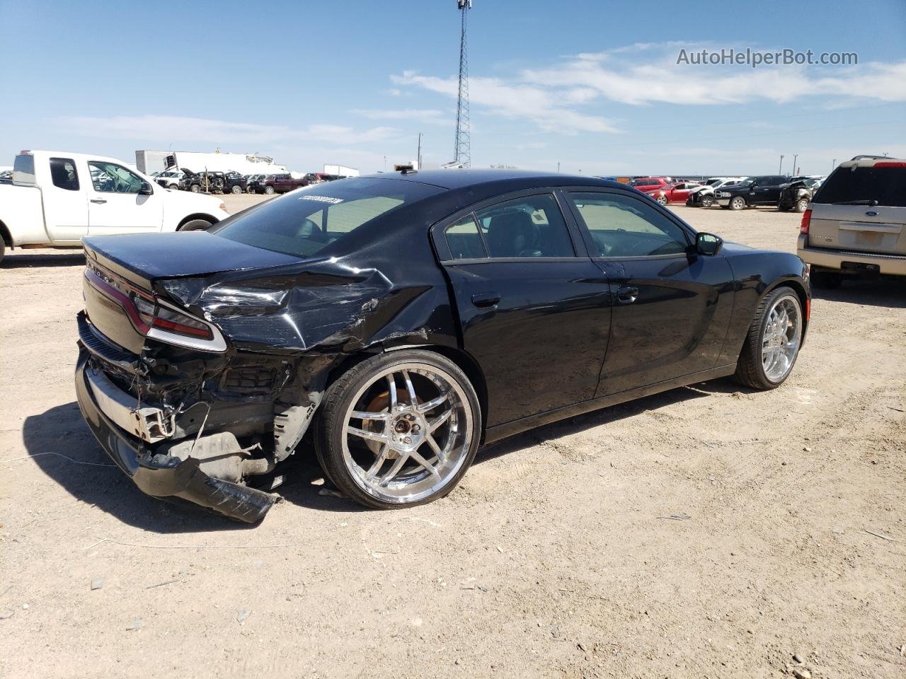 2021 Dodge Charger Sxt Черный vin: 2C3CDXBG3MH632646