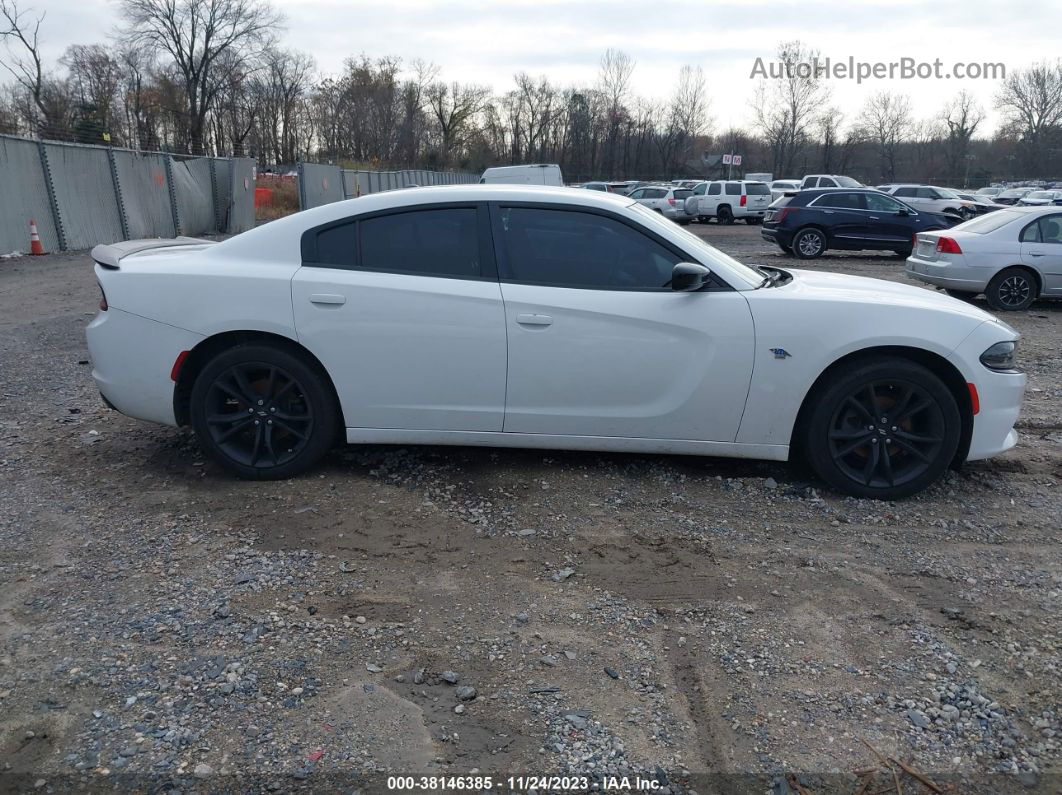 2018 Dodge Charger Sxt Rwd White vin: 2C3CDXBG4JH126223