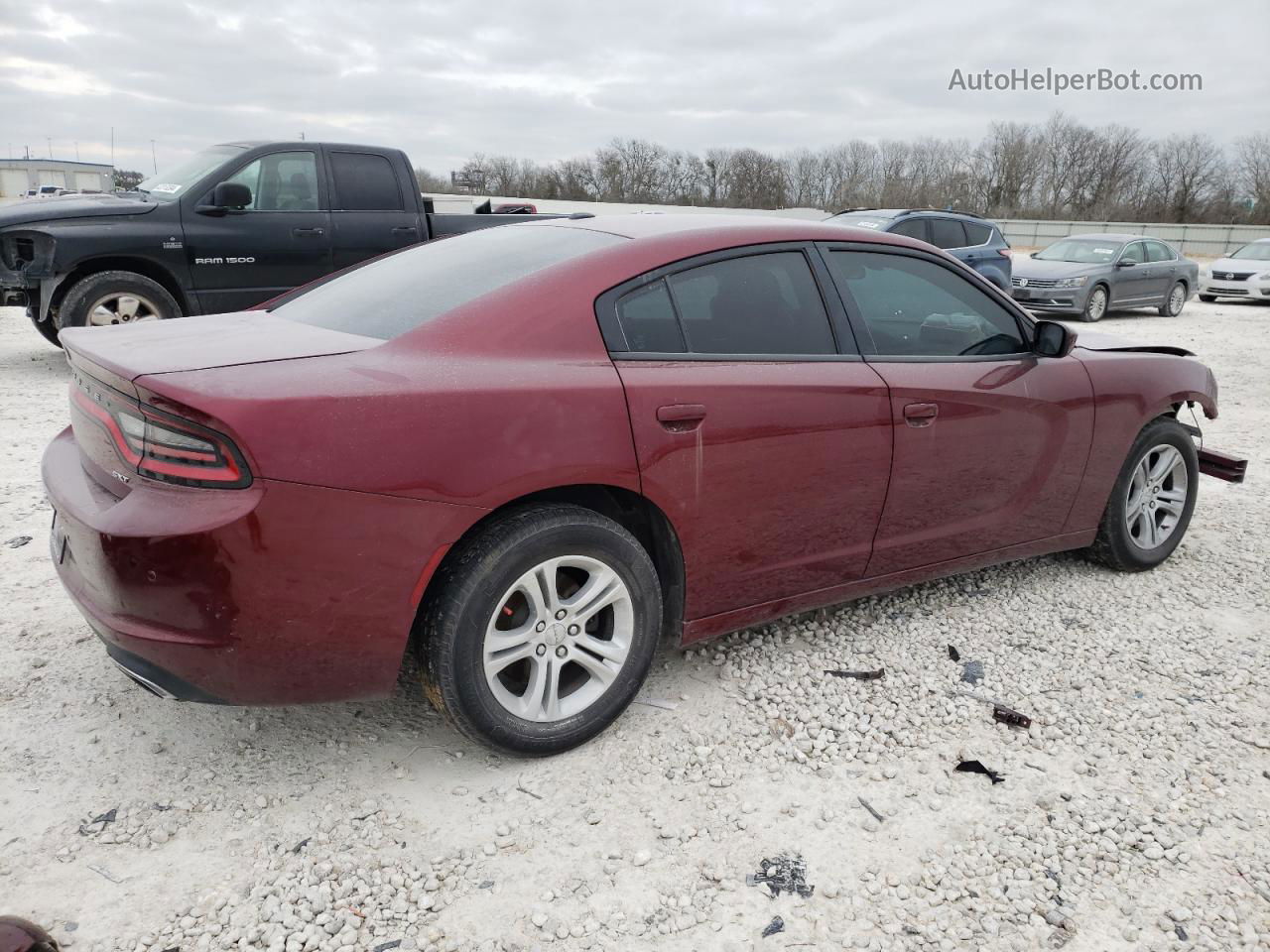 2018 Dodge Charger Sxt Maroon vin: 2C3CDXBG4JH180301