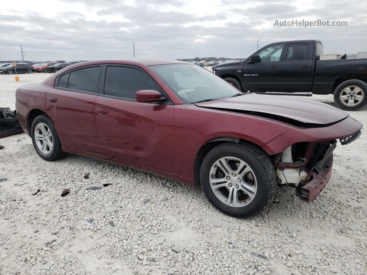 2018 Dodge Charger Sxt Maroon vin: 2C3CDXBG4JH180301