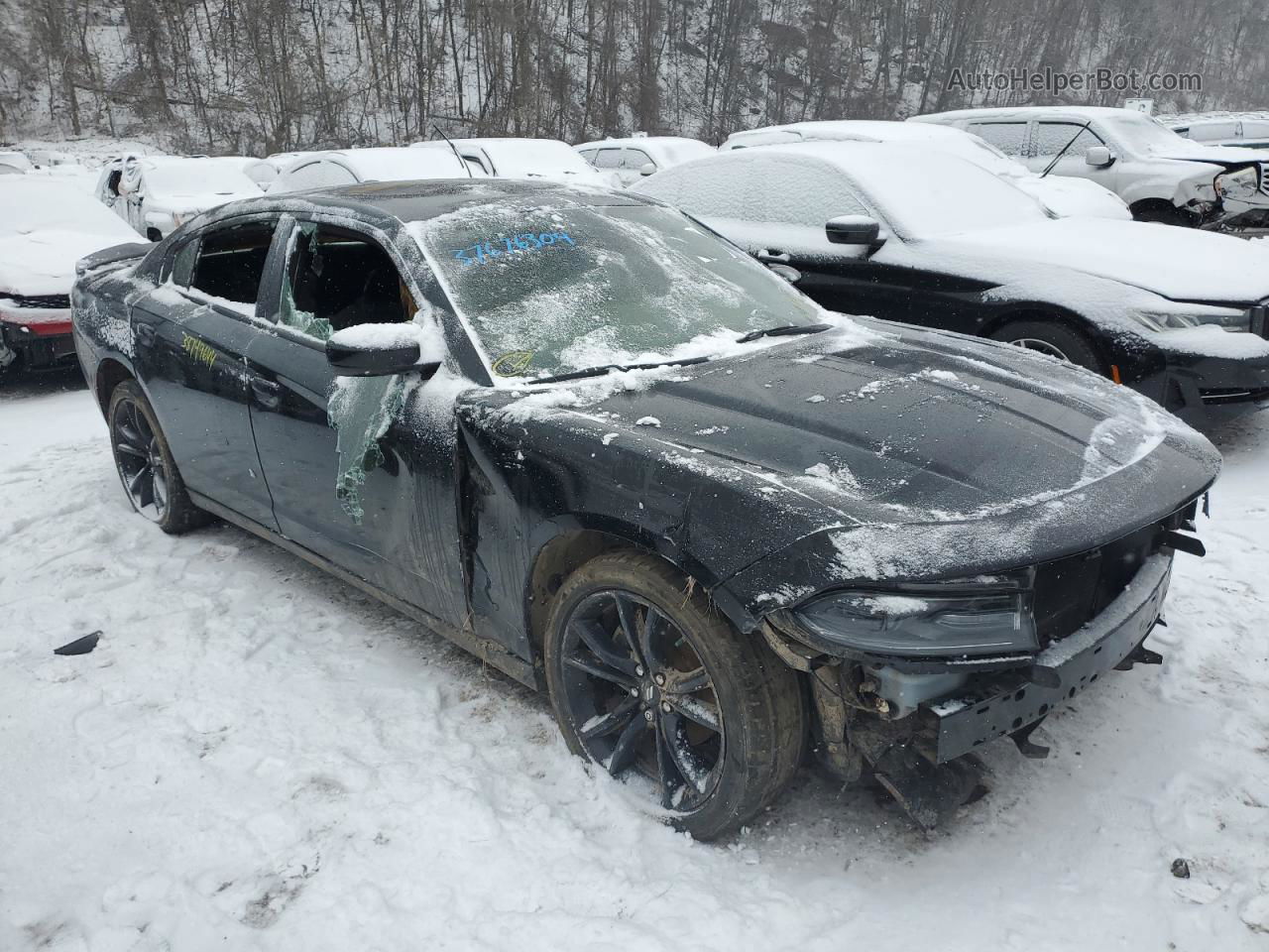 2018 Dodge Charger Sxt Black vin: 2C3CDXBG4JH289678