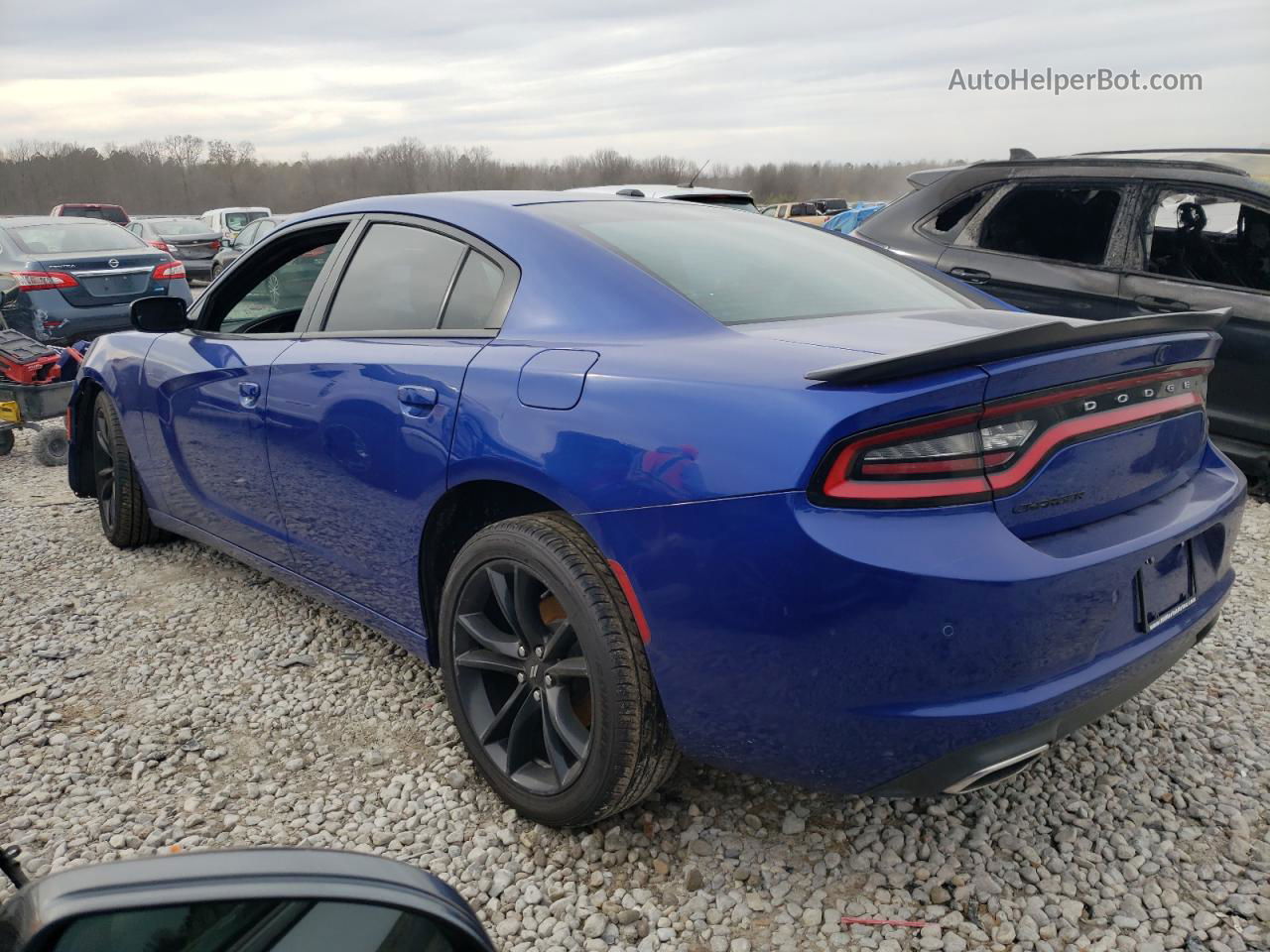 2018 Dodge Charger Sxt Blue vin: 2C3CDXBG4JH328866