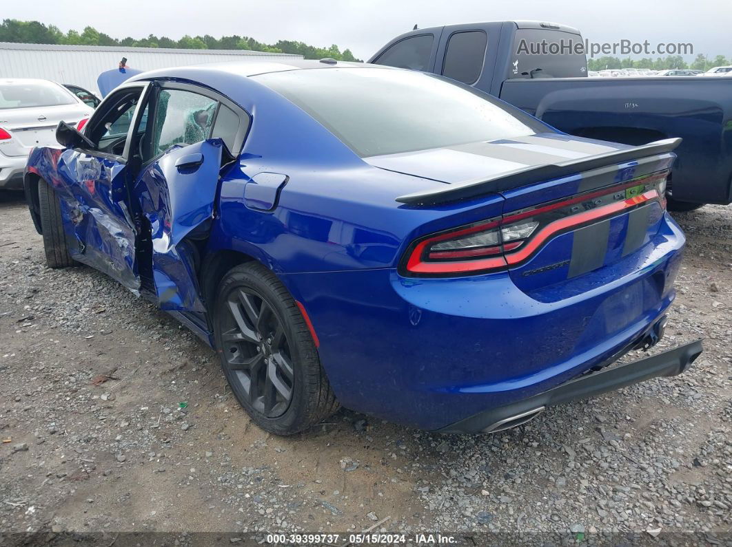 2021 Dodge Charger Sxt Rwd Blue vin: 2C3CDXBG4MH612423