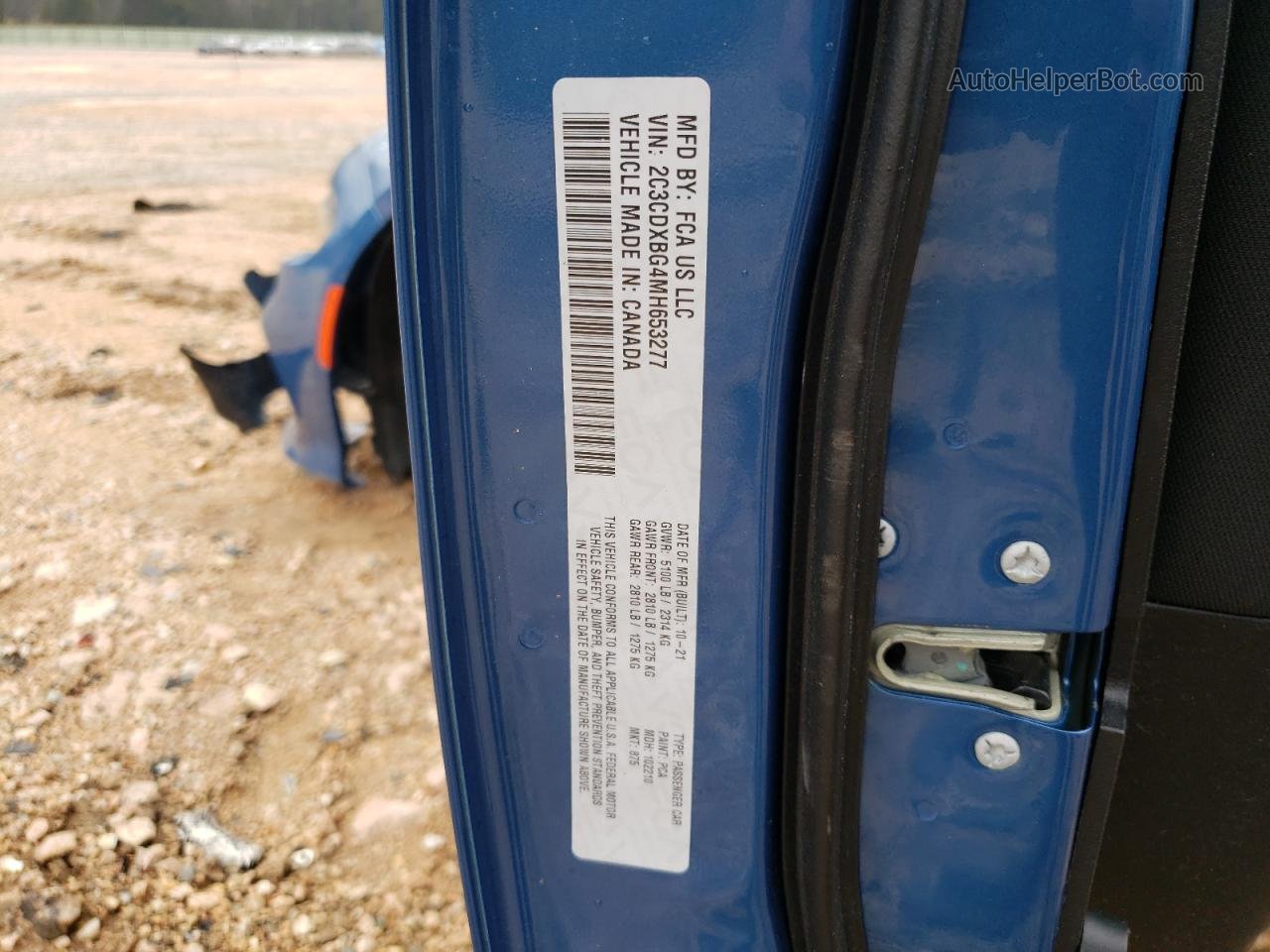 2021 Dodge Charger Sxt Blue vin: 2C3CDXBG4MH653277