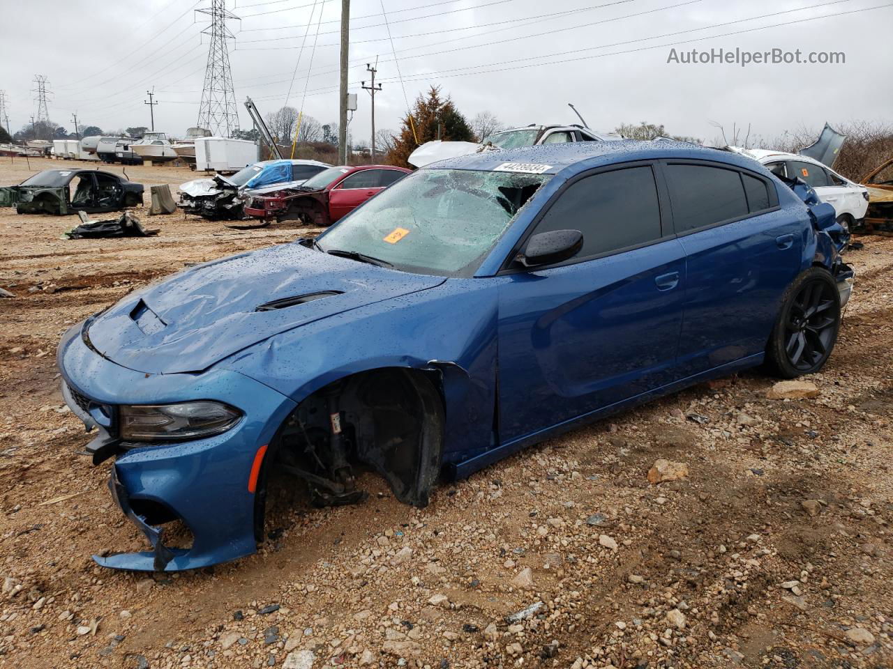 2021 Dodge Charger Sxt Blue vin: 2C3CDXBG4MH653277