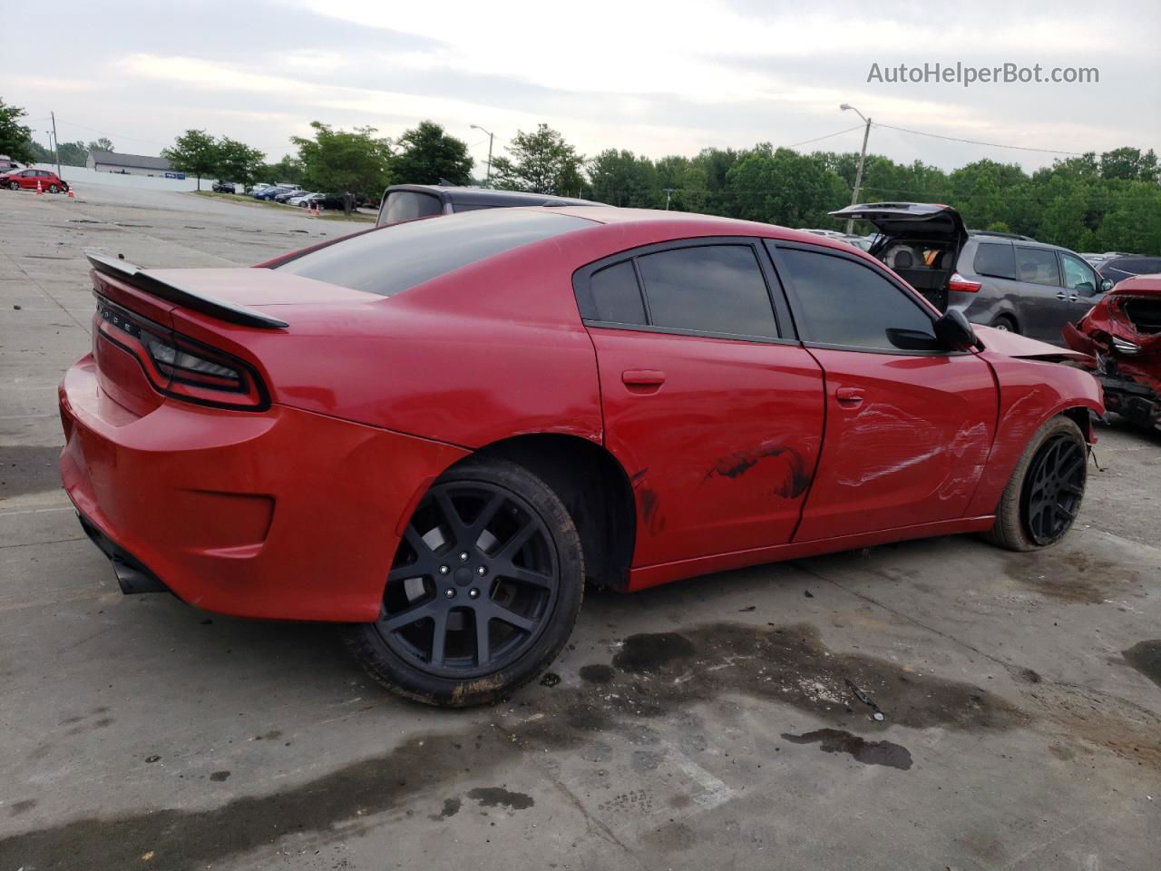 2017 Dodge Charger Se Red vin: 2C3CDXBG5HH529329