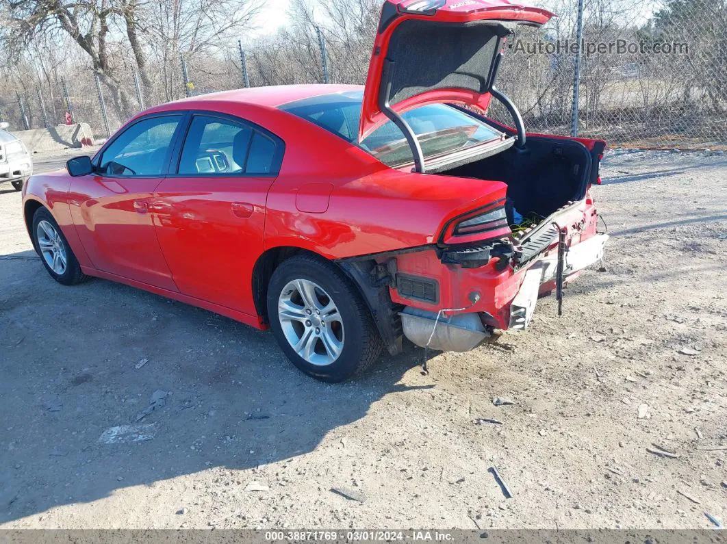 2017 Dodge Charger Se Rwd Red vin: 2C3CDXBG5HH660387