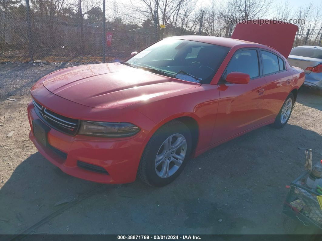 2017 Dodge Charger Se Rwd Red vin: 2C3CDXBG5HH660387