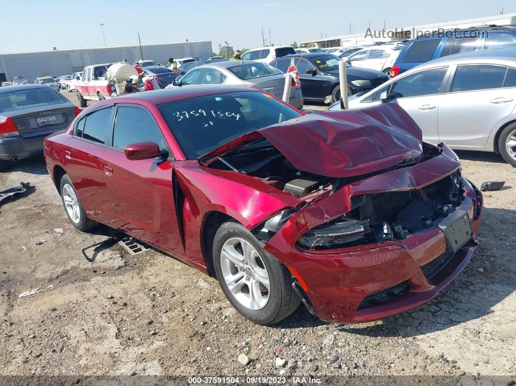 2021 Dodge Charger Sxt Rwd Red vin: 2C3CDXBG5MH503601