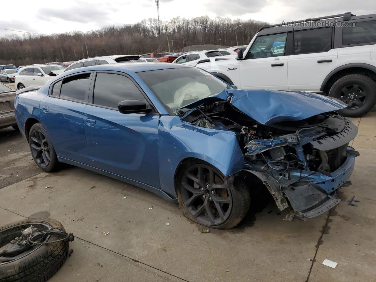 2021 Dodge Charger Sxt Blue vin: 2C3CDXBG5MH612866