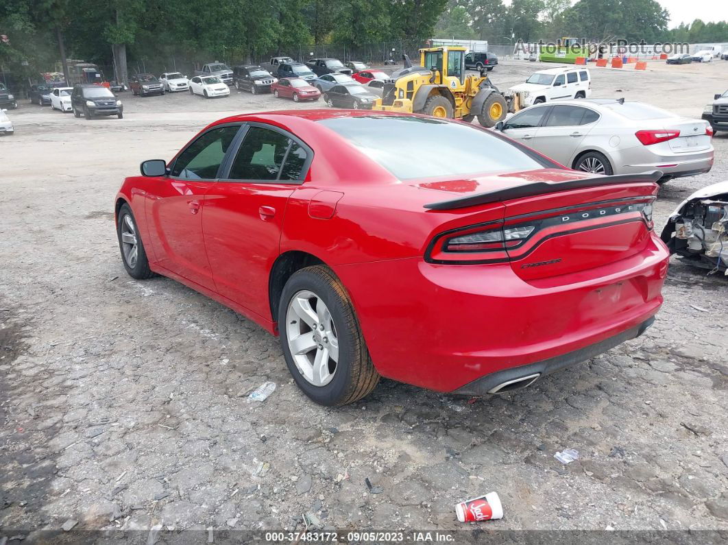 2016 Dodge Charger Se Red vin: 2C3CDXBG6GH216045