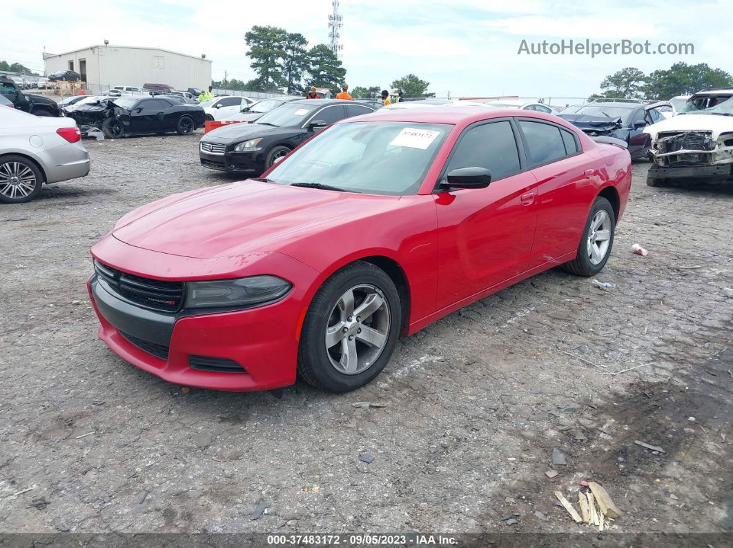 2016 Dodge Charger Se Red vin: 2C3CDXBG6GH216045